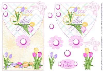 Tiptoe Through the Tulips Envelope Card Front