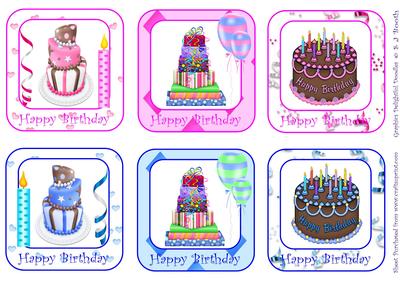 Pink & Blue Birthday Toppers