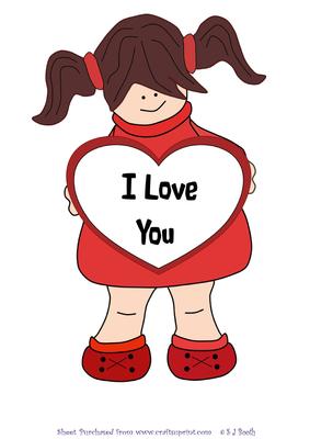 I Love You Large Girl Topper