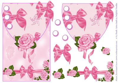 Pink Roses Envelope Card Front