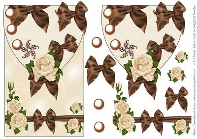 Ivory Roses Envelope Card Front
