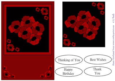 Red Poppies Card Front