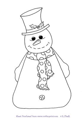 Snowman Digital Stamp