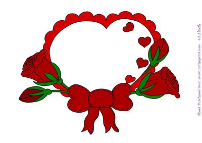 Hearts and Flowers Large Coloured
