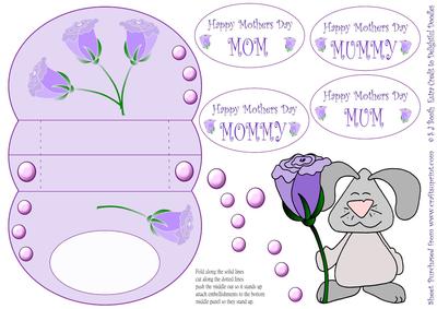 Bunny with Rose Mothers Day Mini Stepper