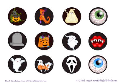 Cupcake Toppers - Halloween Black