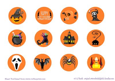 Cupcake Toppers - Halloween Orange