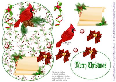 Cardinal Christmas 3D Mini Stepper