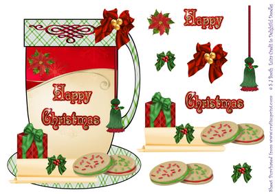 Coffee Cup Card Front Happy Christmas