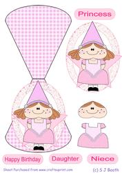 Princess Birthday Wobble Card