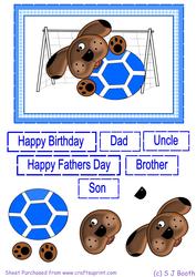 Patch Puppy Football - Blue