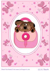 Large Puppy Patch in a Handbag Topper