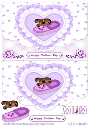 Patch Puppy Purple Mothers Day