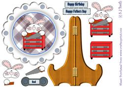 Bunny Tool Fathers Day Birthday Plate