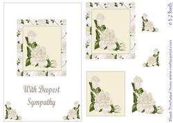 Deepest Sympathy Ivory Roses