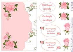 Coral Roses Sympathy Husband/wife