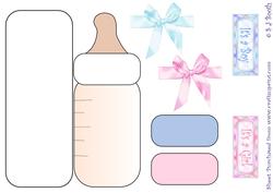 Baby Bottle Shaped Card