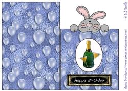 Bunny with Bubbly and Balloons
