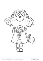 Maggie and Dolly Digital Stamp