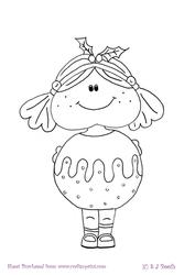 Xmas Pud Maggie Digital Stamp
