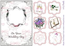 Wedding Card Front with Toppers