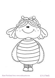 Bee Maggie Digital Stamp