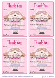 Cupcake Maggie Party Thank You