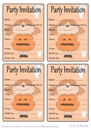 Pumpkin Maggie Halloween Party Invites