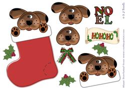 Patch Puppy in a Stocking
