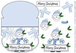 Blue Snowman Wobble/rocker
