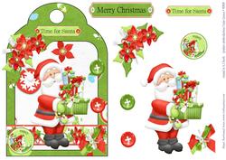 Time for Santa - Shaped Card Front