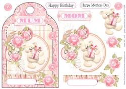 Birthday Mum Mom or Mothers Day Bear