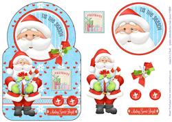 Tis the Season Santa - Blue