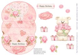 Birthday Bear 3D Mini Stepper