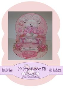 Birthday Bear Large 3D Stepper Kit