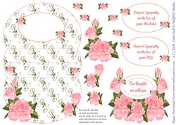 Pink Roses Sympathy 3D Mini Stepper