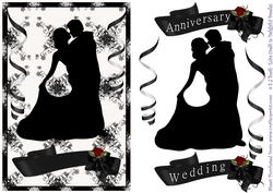 Wedding Anniversary Black and White