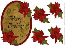 Oval Poinsettia