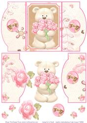 Teddy with Flowers 4 - Mini Gatefold