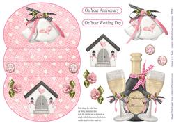 Wedding or Anniversary Bubbly 3D Mini Stepper
