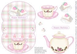 Tea Time Birthday 3D Mini Stepper