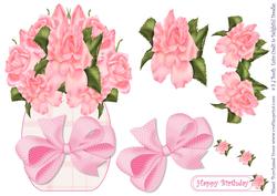 Pink Roses Shaped Front