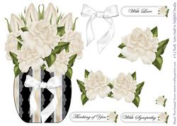White Roses in a Vase Sympathy