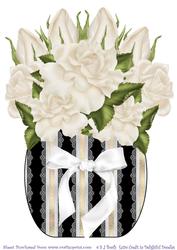 White Roses in a Vase Large