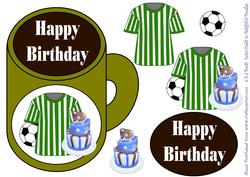 Birthday Football Mug - Green