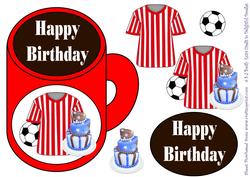 Birthday Football Mug - Red