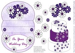 Purple Cake Wedding 3D Mini Stepper