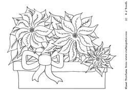 Poinsettia Digital Stamp
