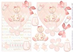 Baby Girl Envelope Card Front