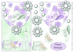 Lilac and Mint Envelope Card Front